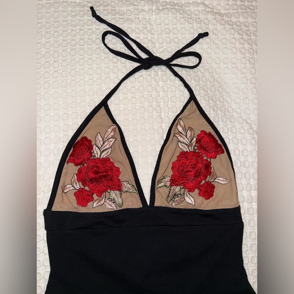 Urban Outfitters, Out From Under Embroidered Rose Bodysuit, Size Medium - Picture 11 of 16